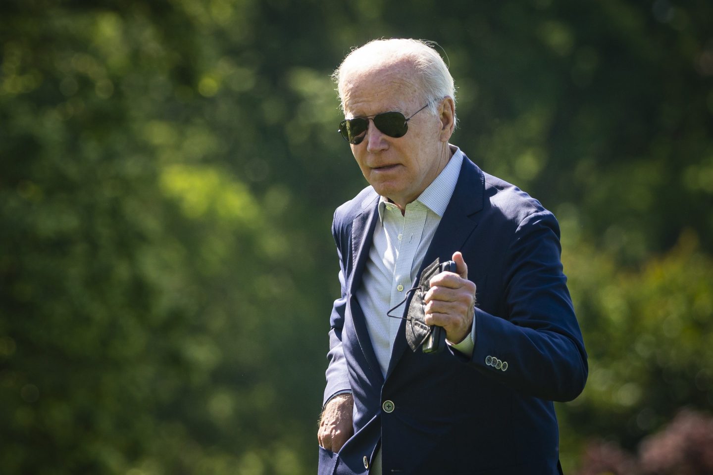President Joe Biden in Ray Ban aviator sunglasses