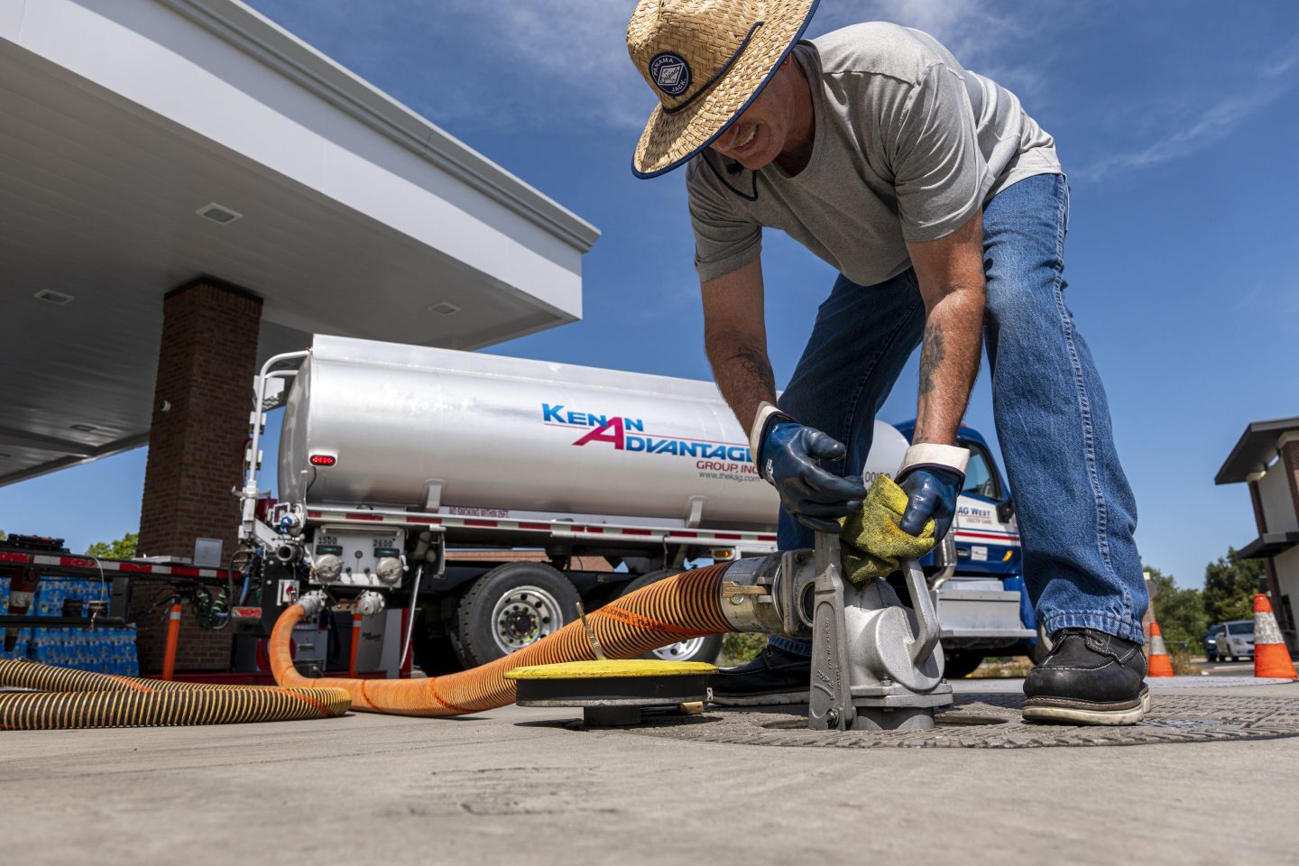 A fuel distributor at a Safeway gas station in Hercules, CA, last week.