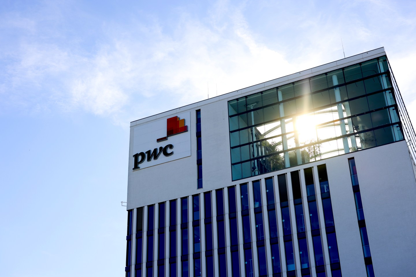 MUNICH, GERMANY - MAY 09: A Pricewaterhousercoopers sign is seen on May 09, 2021 in Munich, Germany.