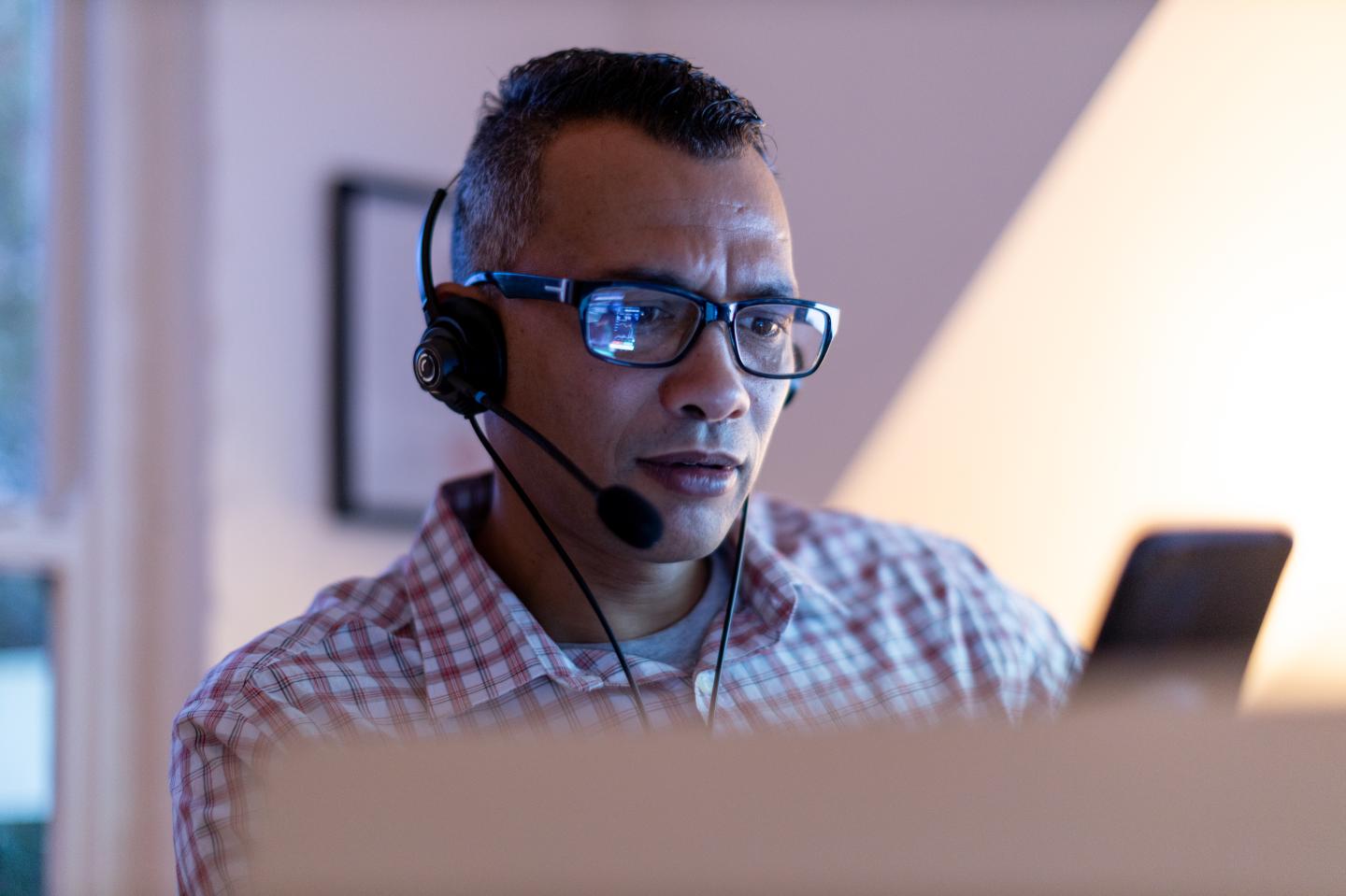 Man working online