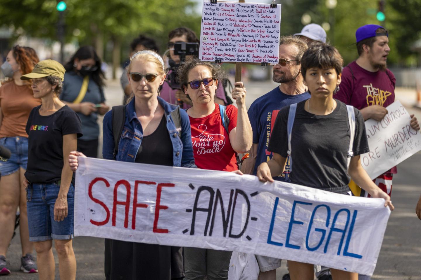 Activists Demonstrate Against Gun Violence And Call For Abortion Rights Protection