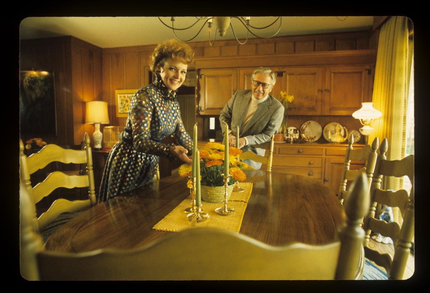 Betty White in her home