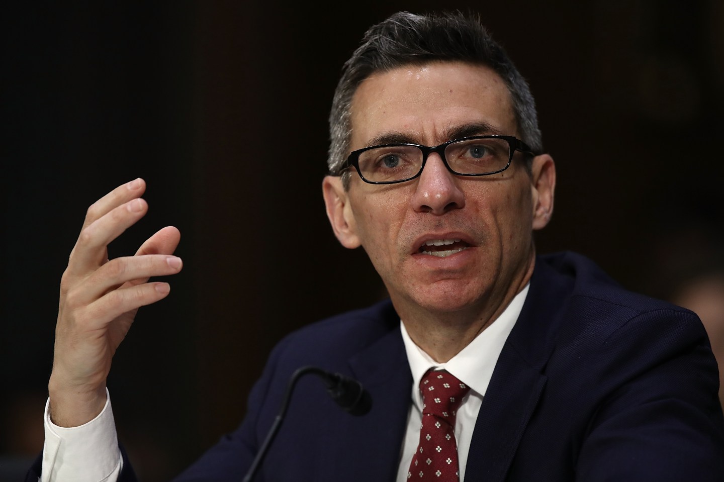 Clint Watts, senior fellow in the Foreign Policy Research Institute Program on National Security, testifies before the Senate Intelligence Committee March 30, 2017 in Washington, DC.