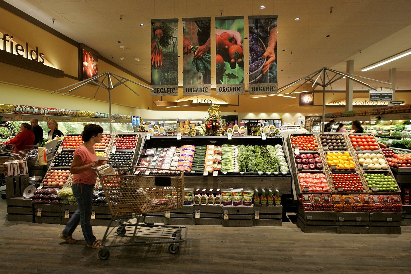 A woman in a grocery store