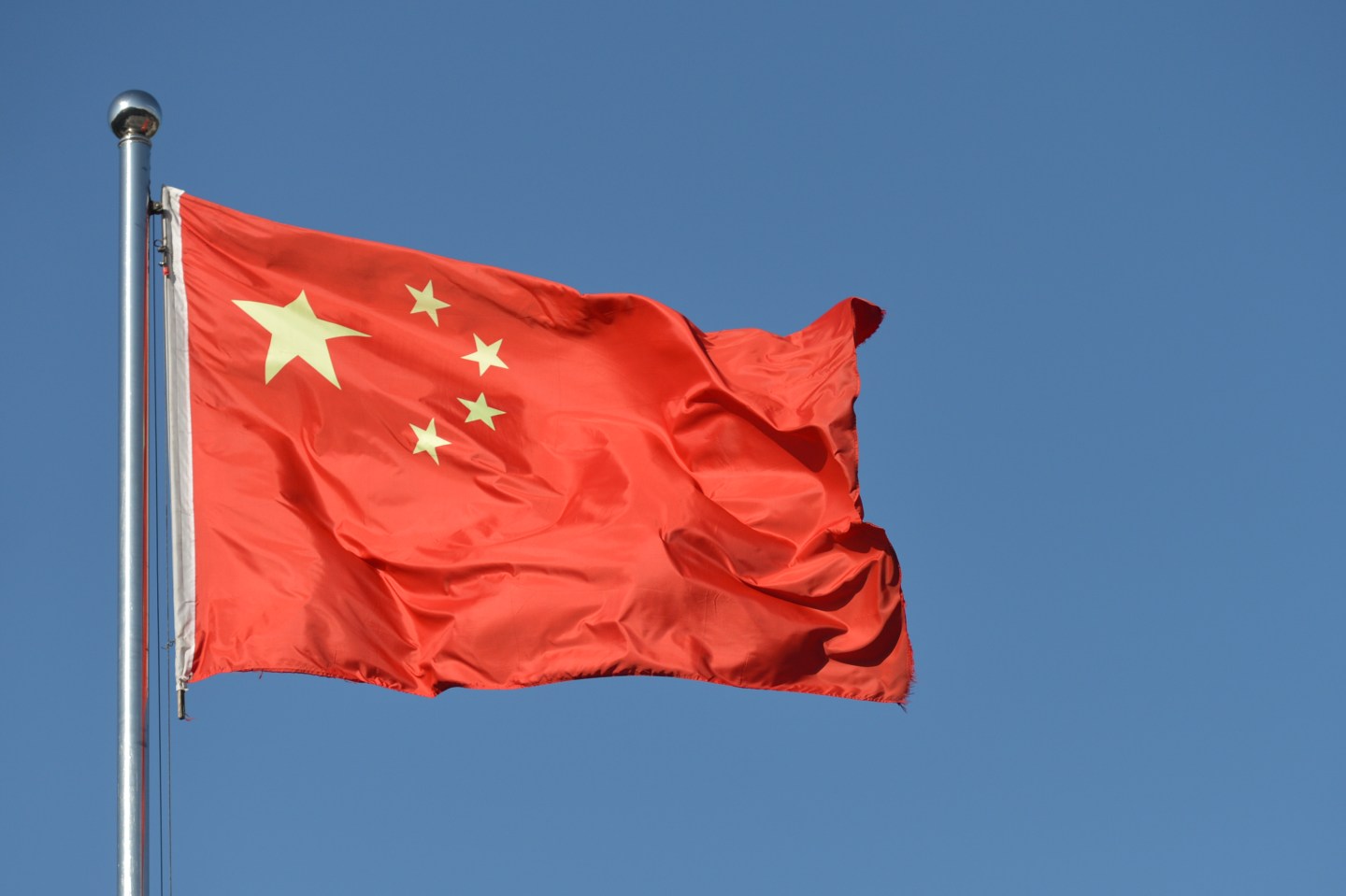 A view of the Chinese National Flag.