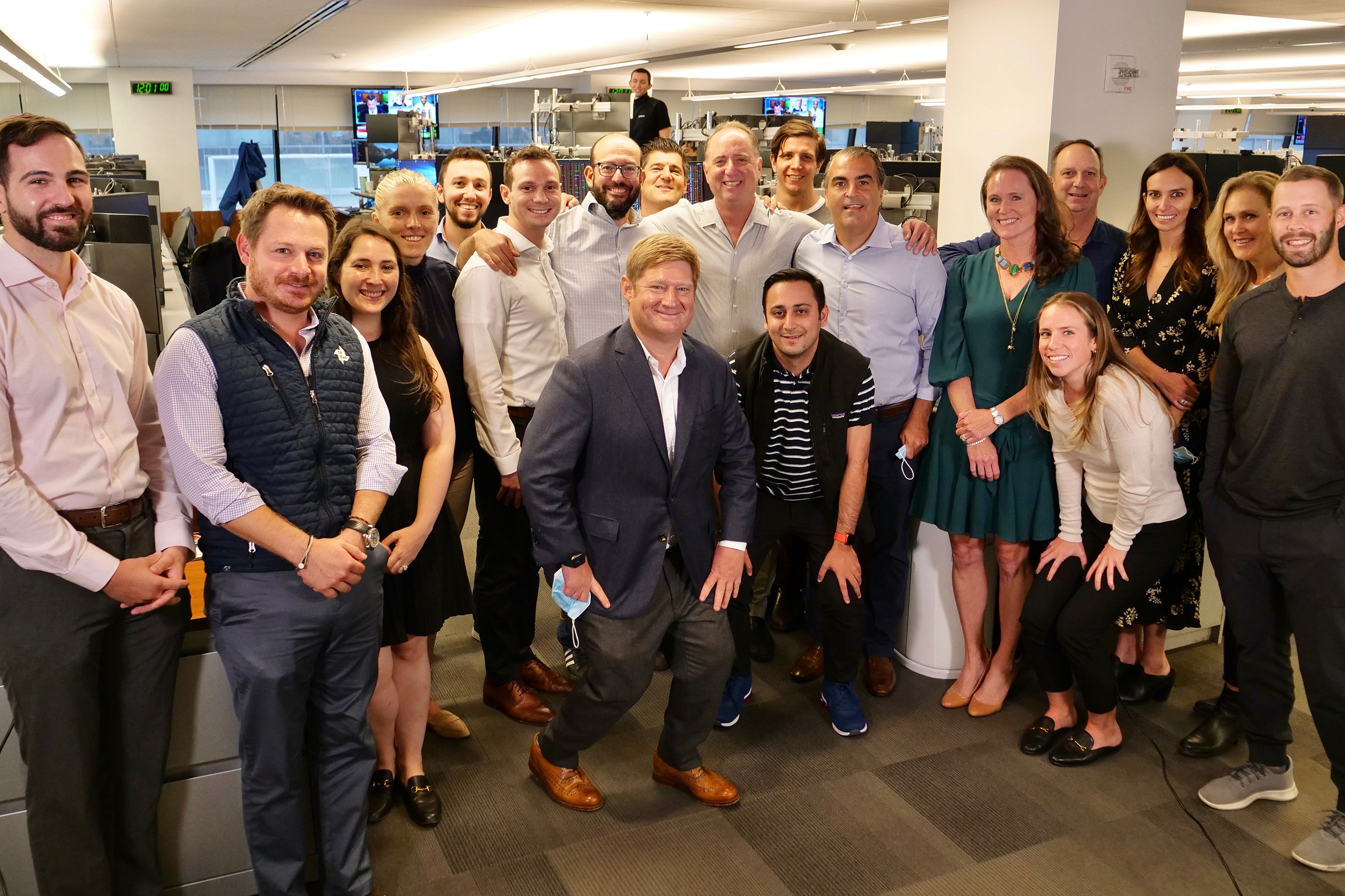 Jefferies trading floor with CEO Richard Handler, center.