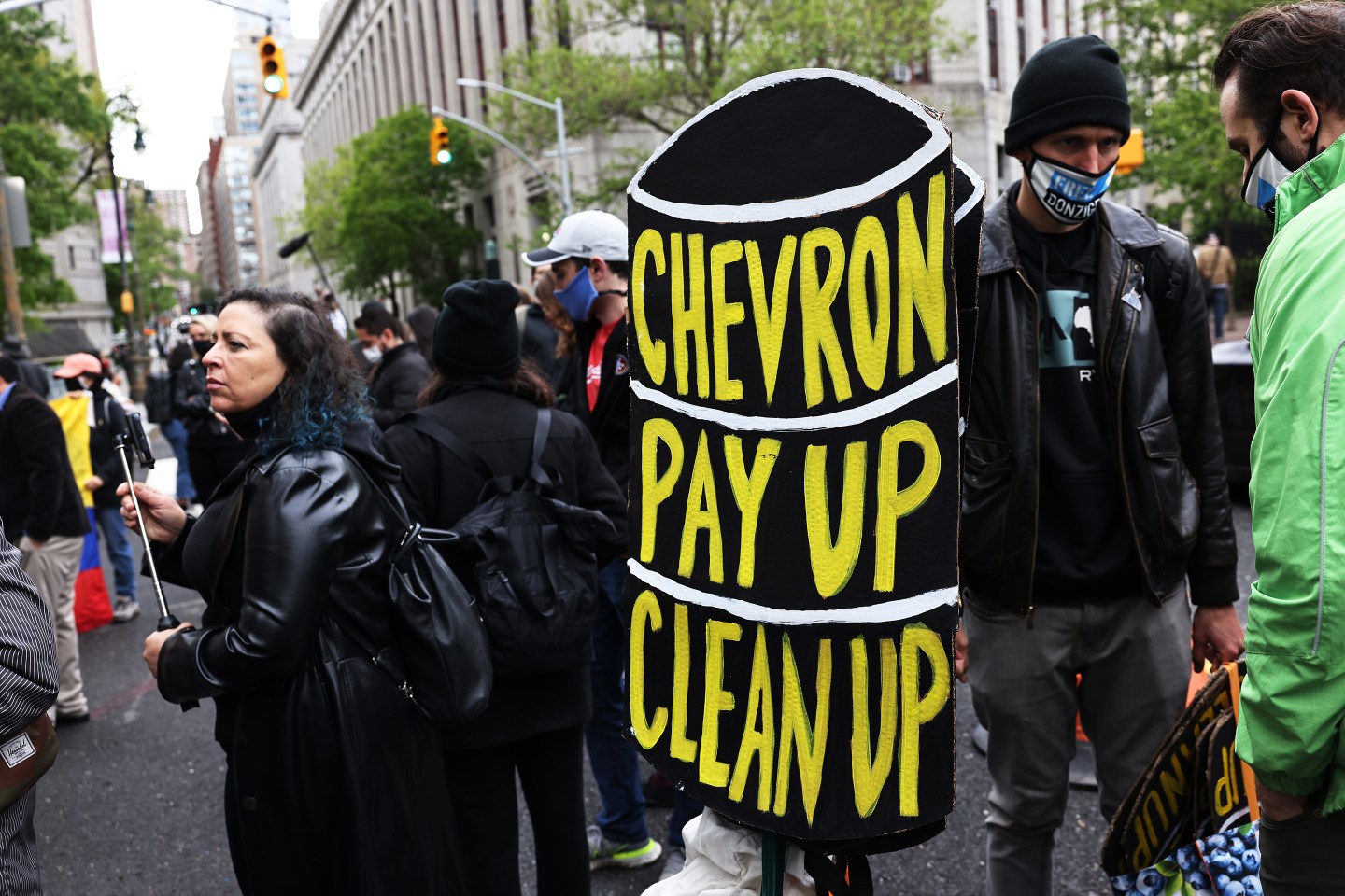A rally against Chevron.