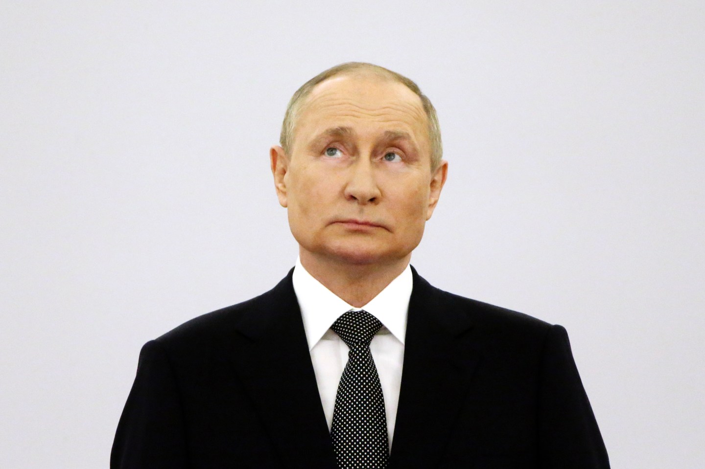 Russian President Vladimir Putin attends the State Awarding Ceremony at the Grand Kremlin Palace.