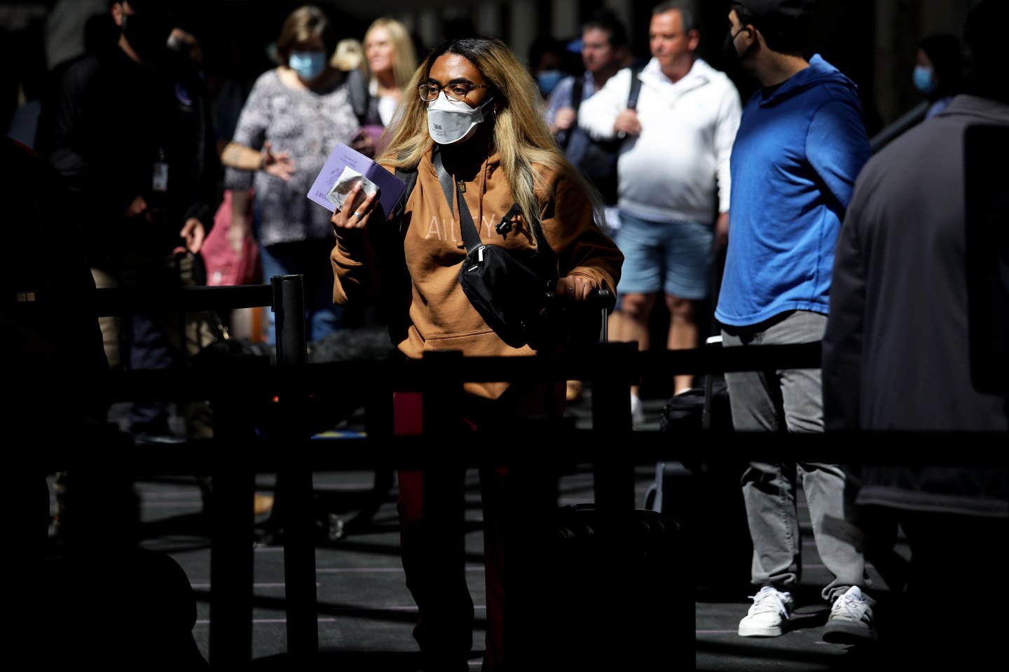 Passengers at the LAX Delta Terminal.
