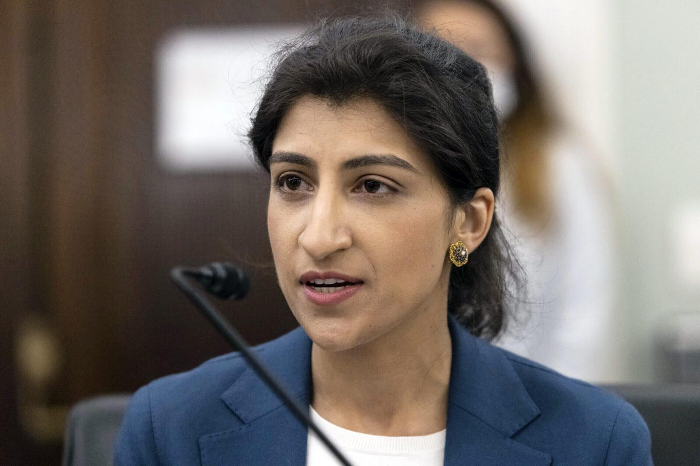 Lina Khan, nominee for Commissioner of the Federal Trade Commission, speaks during a Senate Committee on Commerce, Science, and Transportation confirmation hearing on Capitol Hill in Washington on April 21, 2021. The Supreme Court’s latest climate change ruling could dampen efforts by federal agencies to rein in the tech industry, which went largely unregulated for decades as the government tried to catch up to changes wrought by the internet. Under Chair Khan, the FTC also has widened the door to more actively writing new regulations in what critics say is a broader interpretation of the agency’s legal authority. 