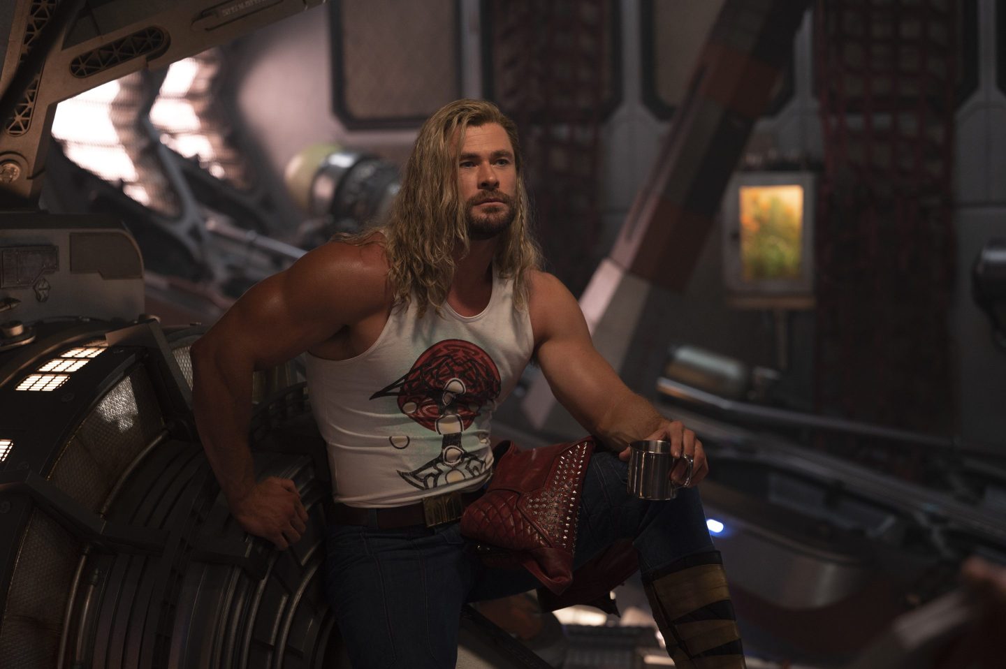 This image released by Marvel Studios shows Chris Hemsworth in a scene from "Thor: Love and Thunder."