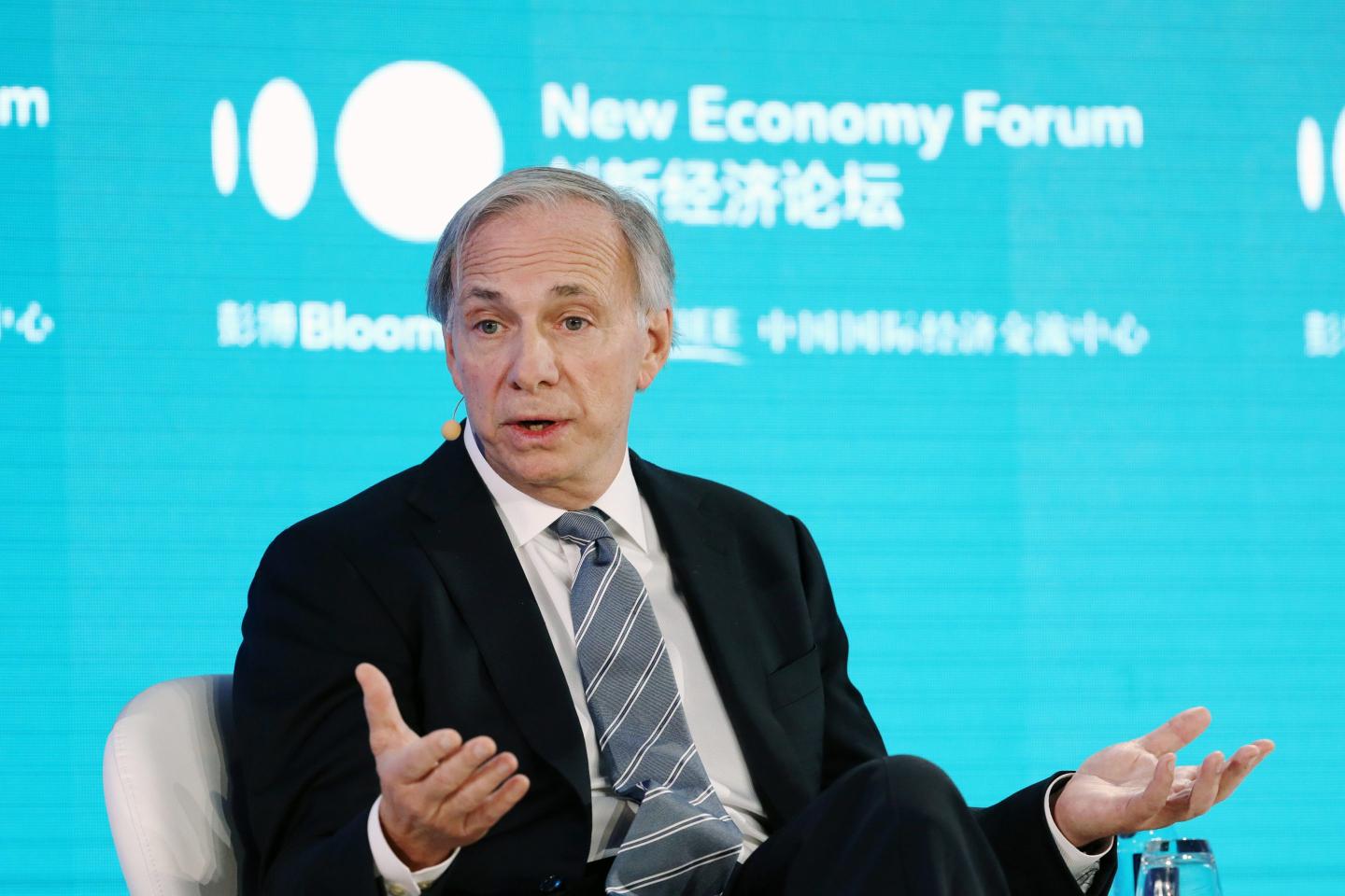 Bridgewater Associates' Ray Dalio speaks at a conference.