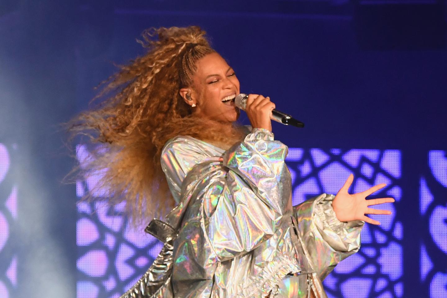 Beyonce performing on stage