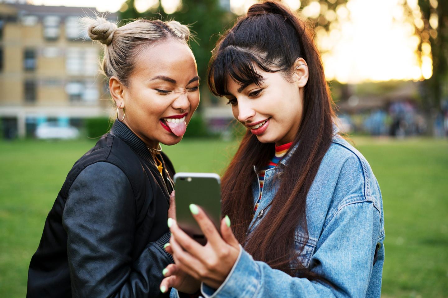 Friends taking selfie