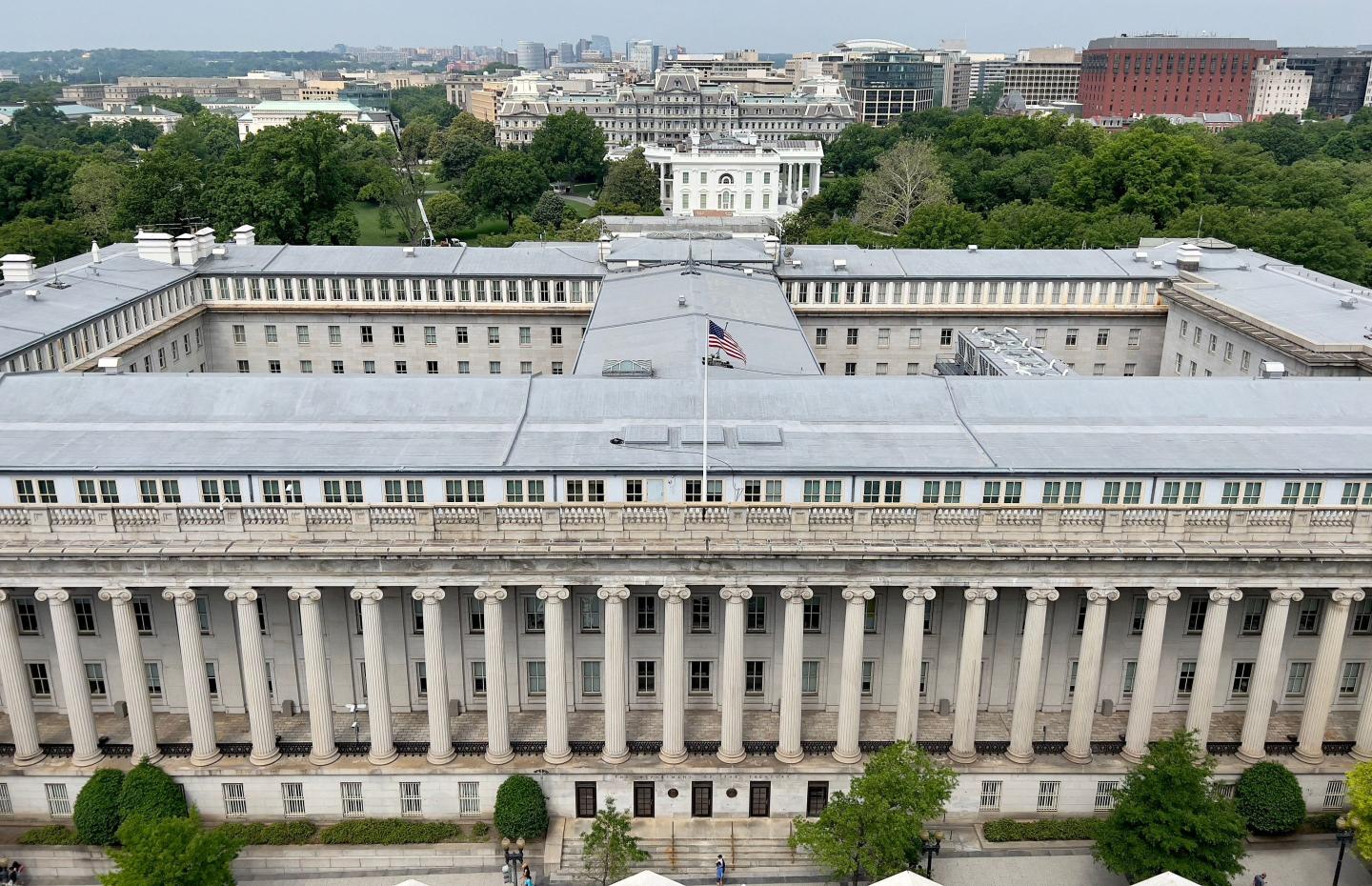 The U.S. Treasury Department building East of the White House, in Washington D.C., pictured on May 20.