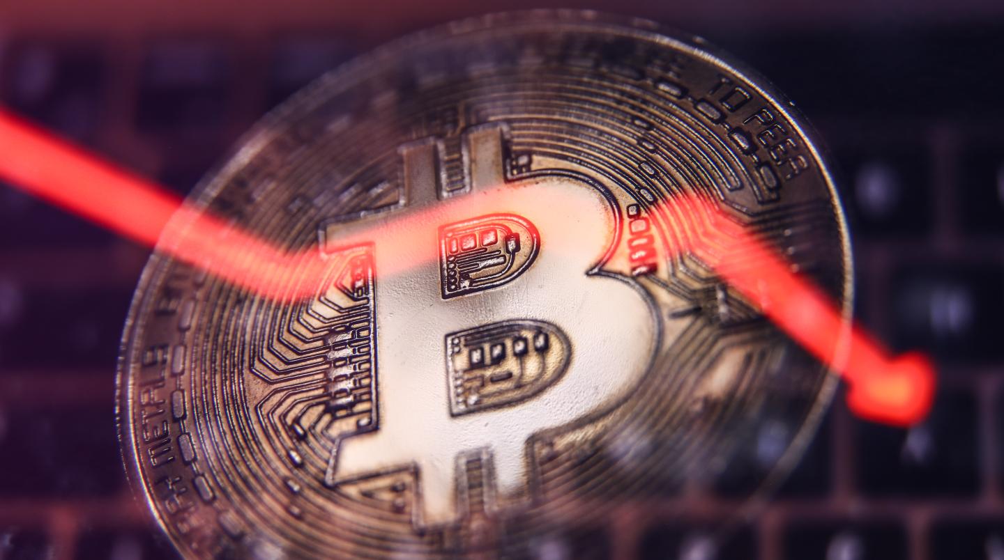 Bitcoin, BTC, coin down