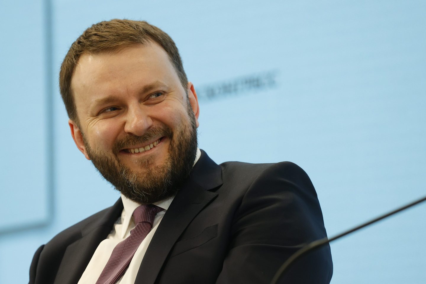 Maxim Oreshkin, an economic adviser to Russian President Vladimir Putin attends St. Petersburg International Economic Forum in St. Petersburg, Russia, on June 17.