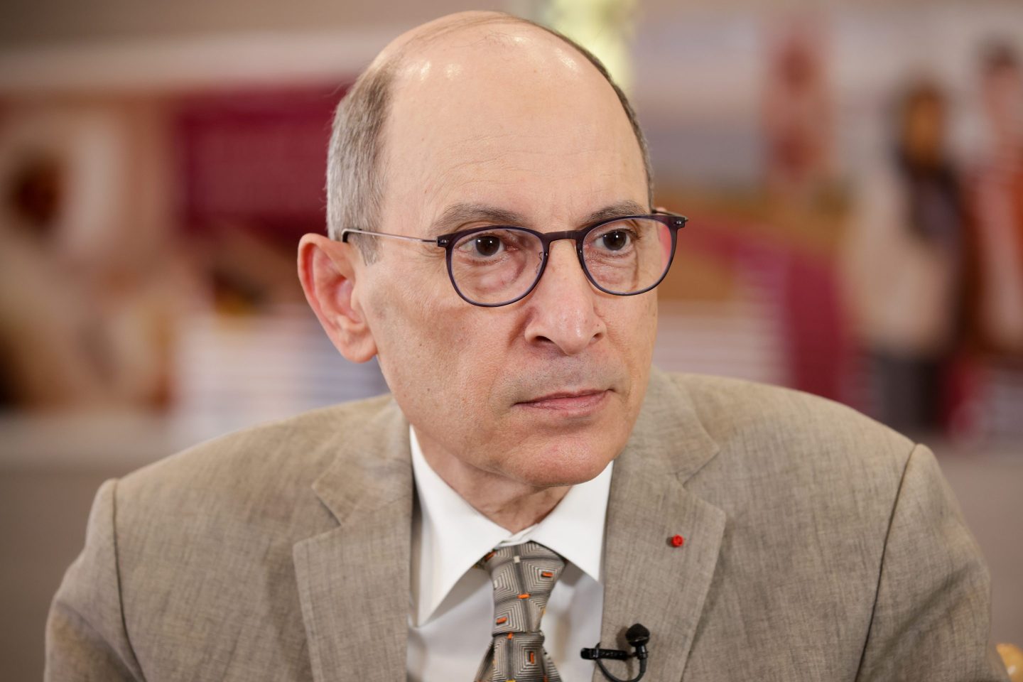 Akbar Al Baker, CEO of Qatar Airways, is interviewed at the Farnborough International Airshow on July 18, 2022.
