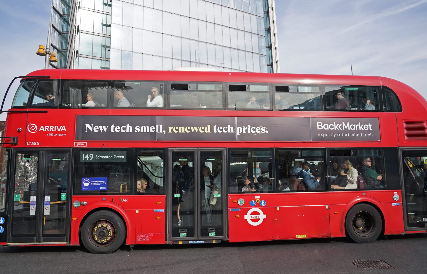 Commuters onboard a bus at London Bridge station on July 28, 2022, the day after members of the Rail, Maritime and Transport union from 14 train operators went on strike over jobs, pay and conditions.