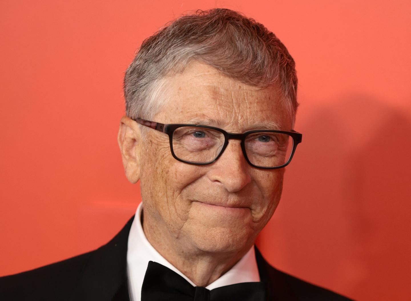 Microsoft founder Bill Gates wearing a tuxedo at the Time100 Gala