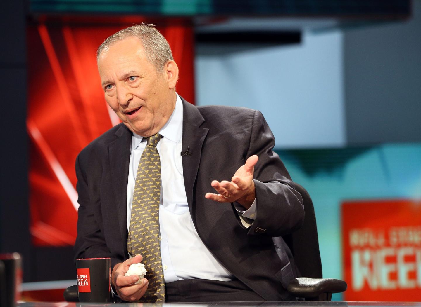 Former Treasury Secretary and White House Economic Advisor Larry Summers is interviewed by FOX Business' Maria Bartiromo at FOX Studios on May 24, 2017 in New York City.