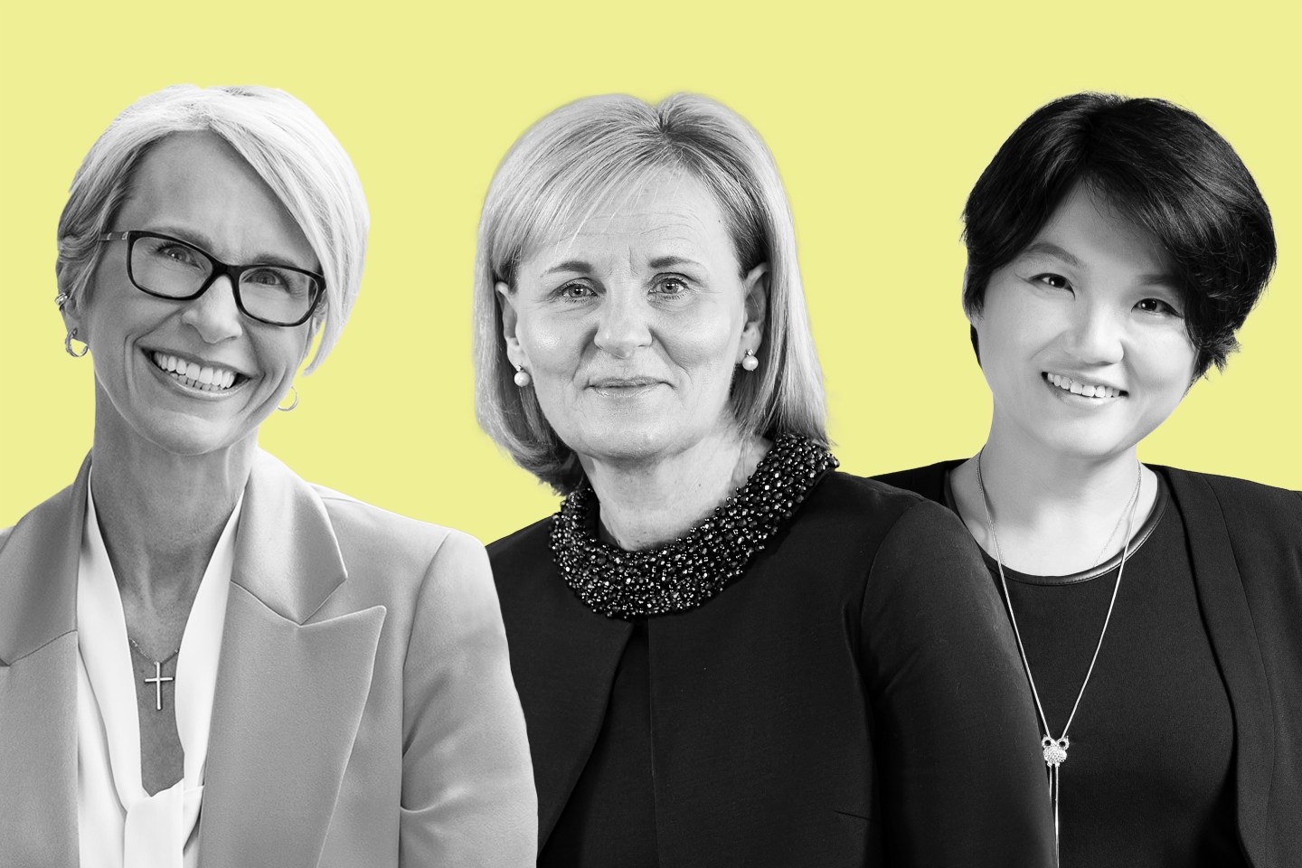 Global 500 CEOs (from left) Emma Walmsley of GSK, Amanda Blanc of Aviva, and Tan Sin Yin of Ping An.