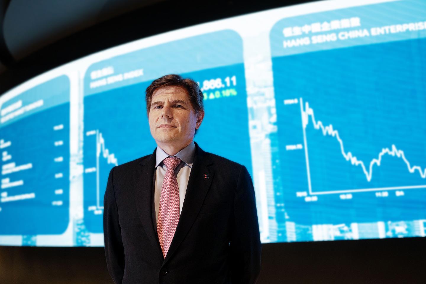 HKEX CEO Nicolas Aguzin photographed at the Hong Kong Stock Exchange on July 5, 2022 in Hong Kong.