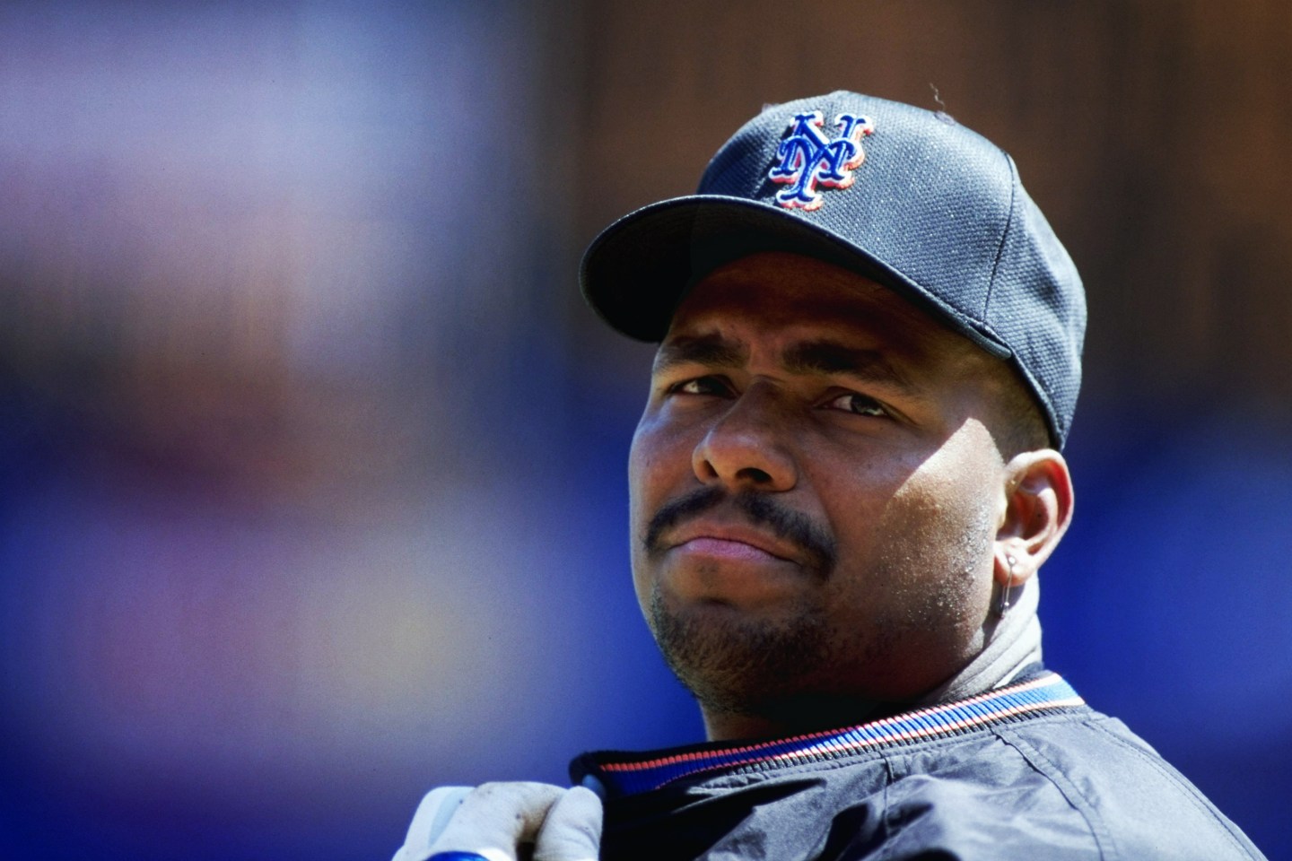 Bobby Bonilla #25 of the New York Mets looks on during the game in 1999.