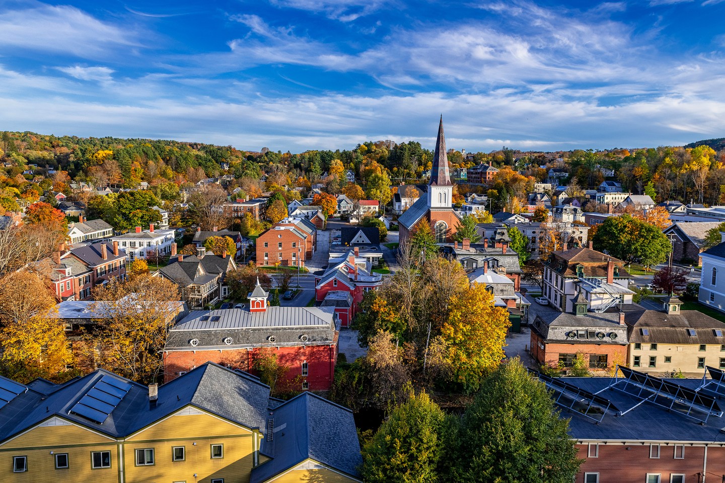 Autumn cityscape of downtown Montpellier