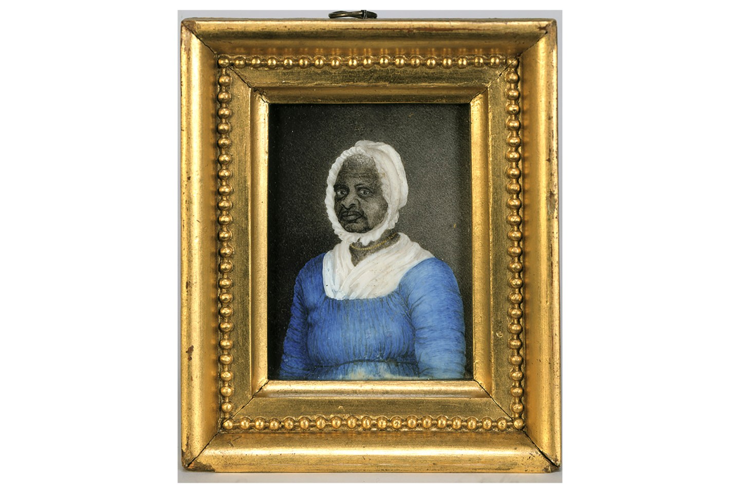 This undated image shows a painting owned by the Massachusetts Historical Society of one Elizabeth Freeman. The story of the enslaved woman who went to court to win her freedom more than 80 years before the Emancipation Proclamation has been pushed to the fringes of history. A group of civic leaders, activists and historians hope that ends Aug. 21 in the quiet Massachusetts town of Sheffield with the unveiling of a bronze statue of the woman who chose the name Elizabeth Freeman when she shed the chains of slavery 241 years ago to the day.