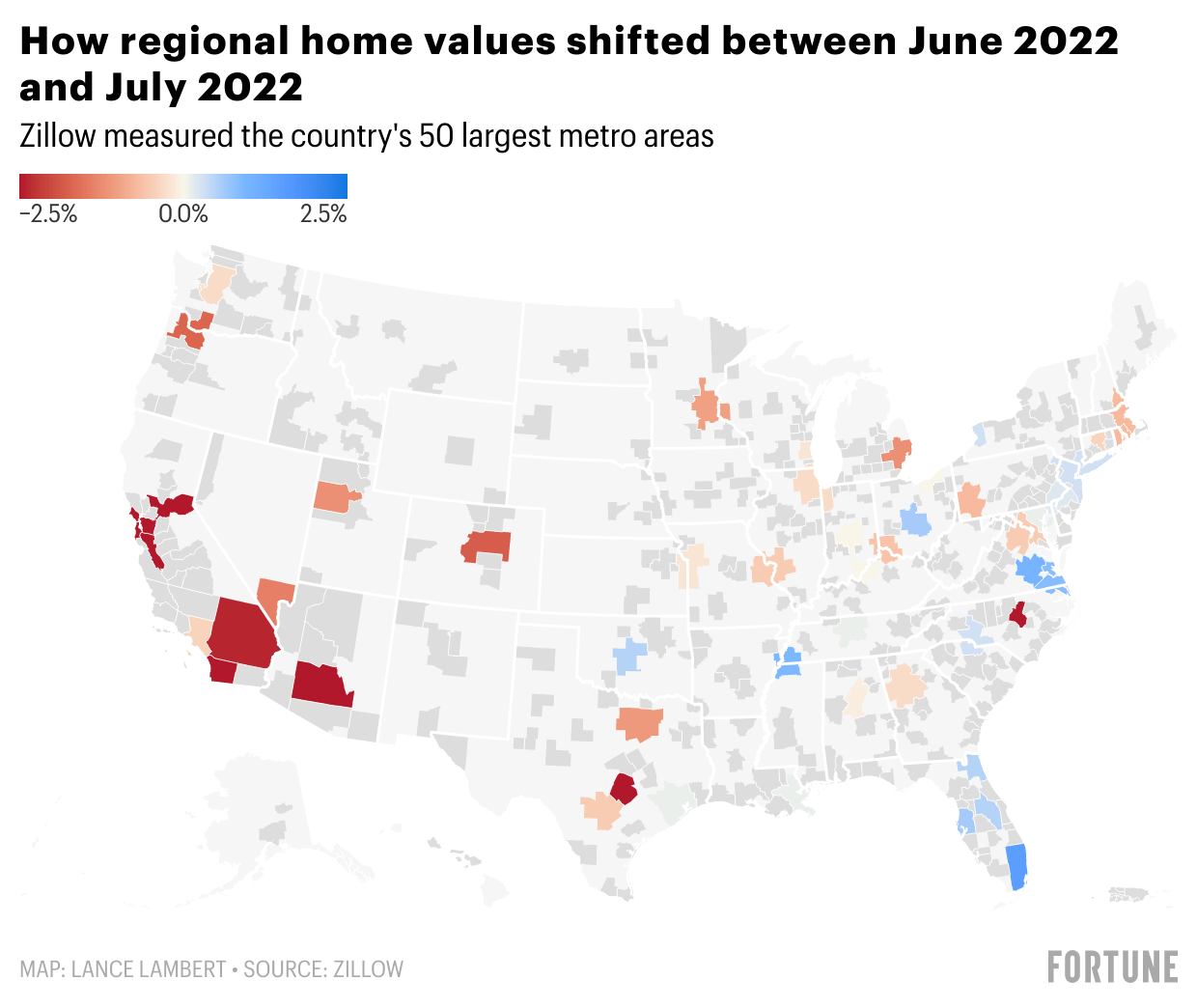 Zillow: These 30 housing markets saw falling home prices in July…but don’t call it a housing crash