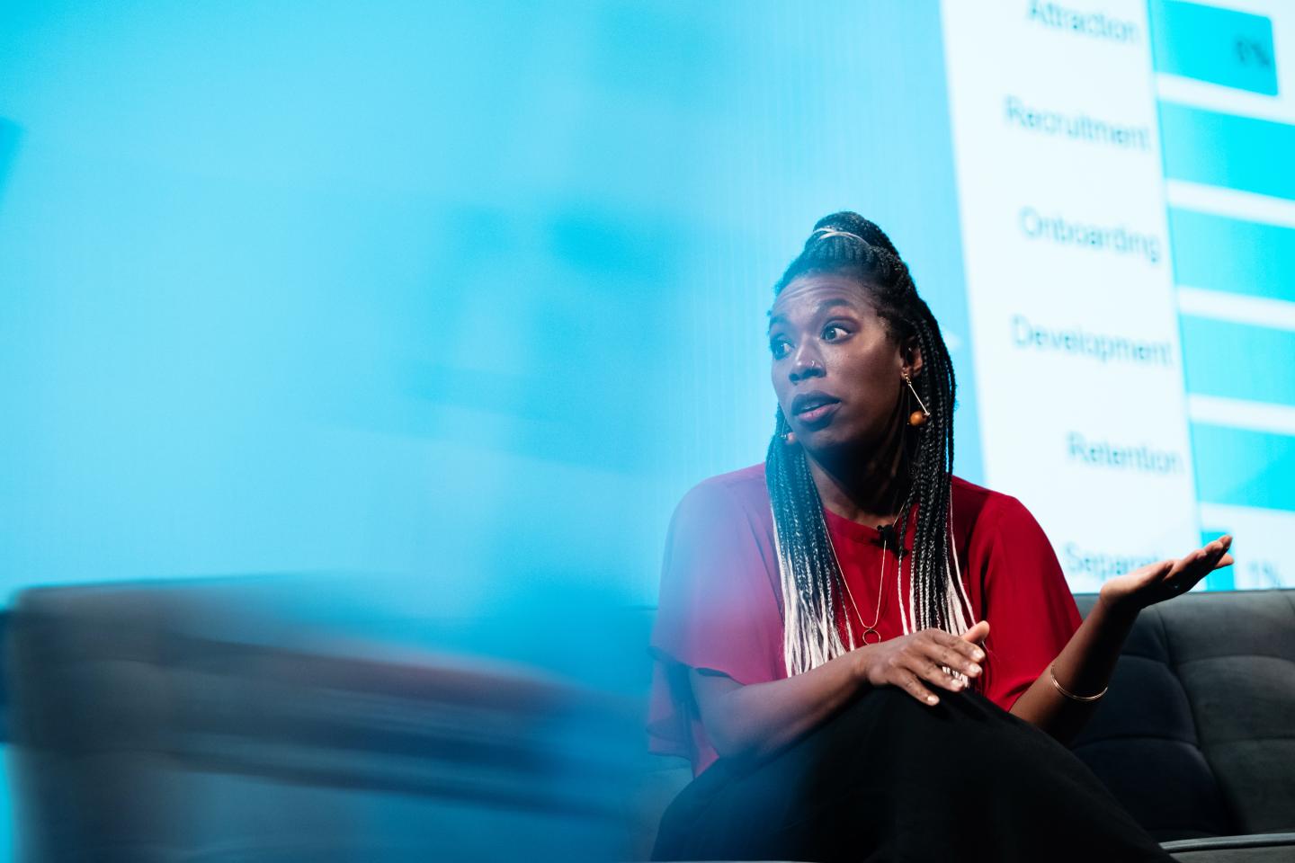 Y-Vonne Hutchinson speaks at the Bloomberg Breakaway CEO Summit in New York.