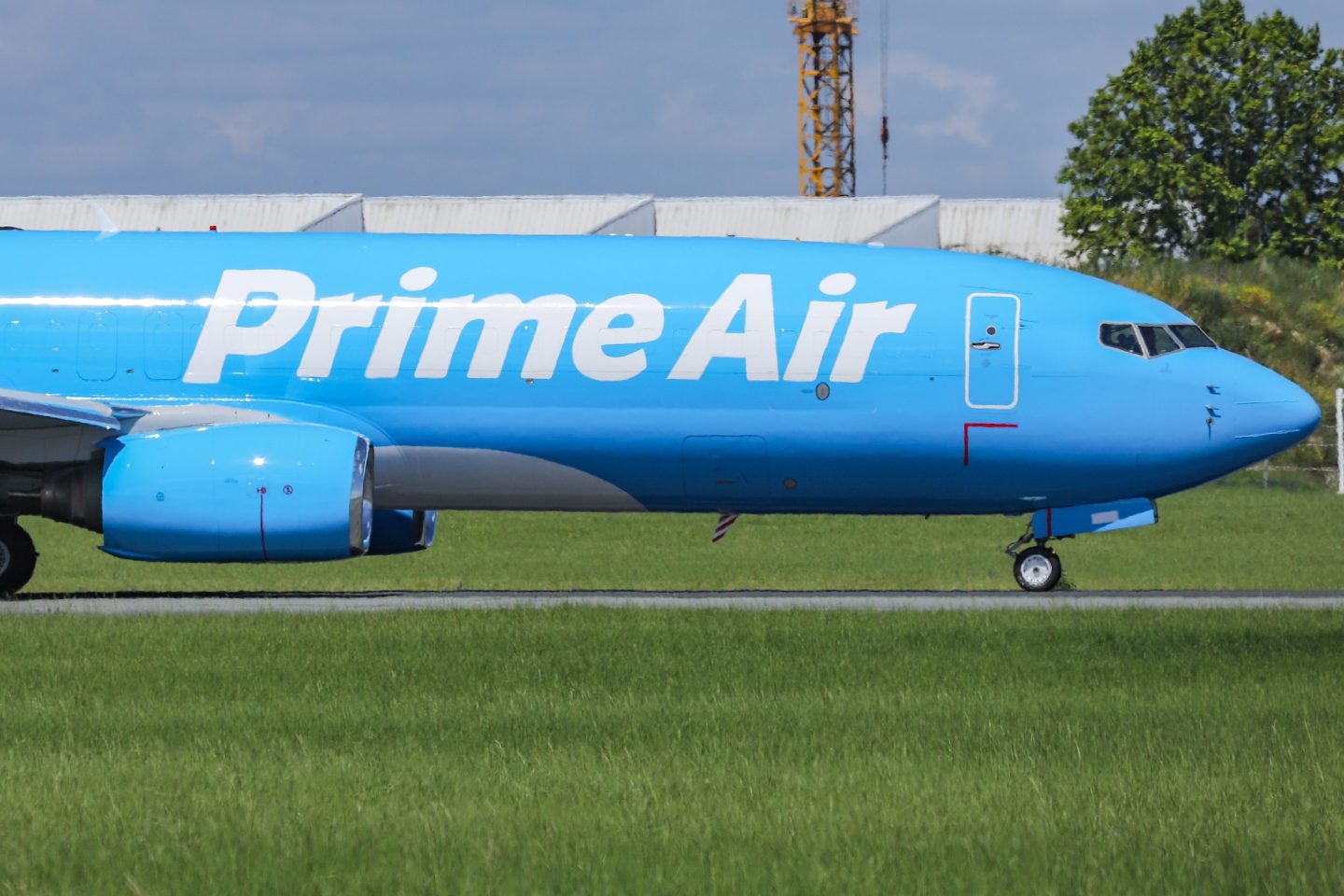 An Amazon Prime Air Boeing 737.