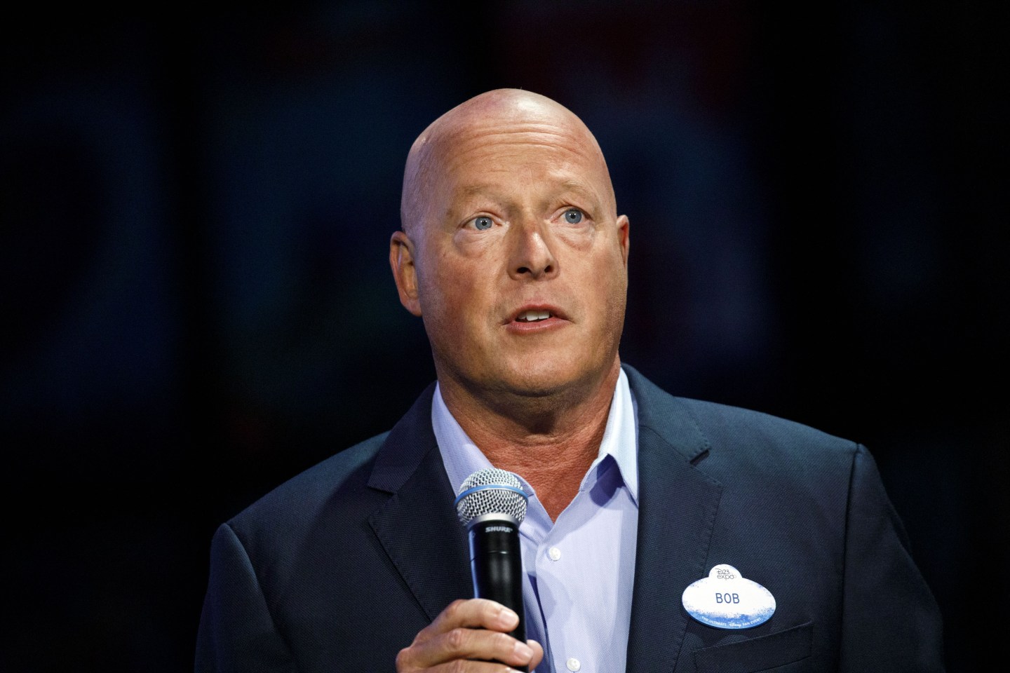 Disney CEO Bob Chapek attends a media preview at the company’s D23 Expo in 2019.