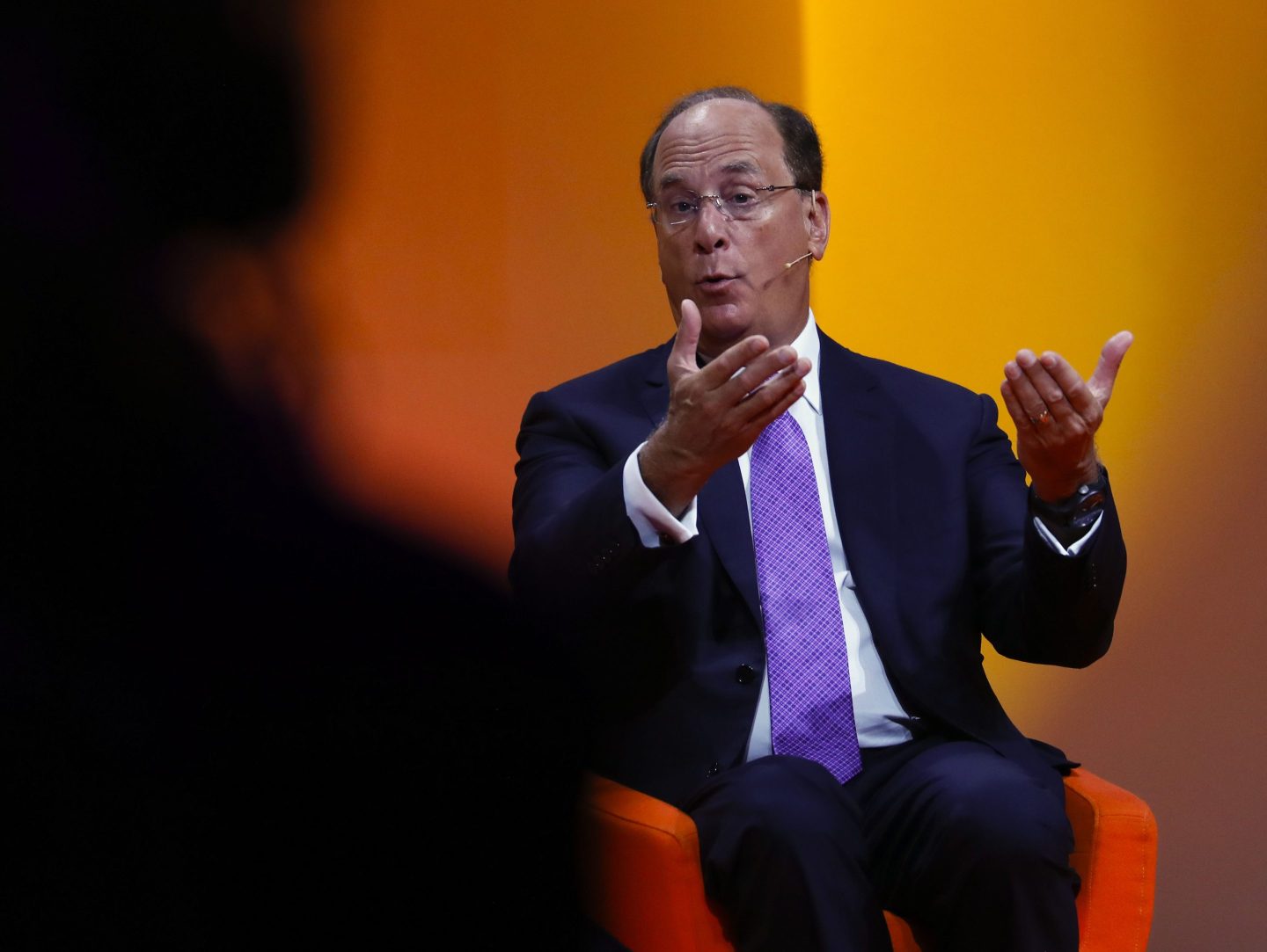 Larry Fink, CEO of BlackRock, at the Handelsblatt Banking Summit in Frankfurt, Sept. 4, 2019.