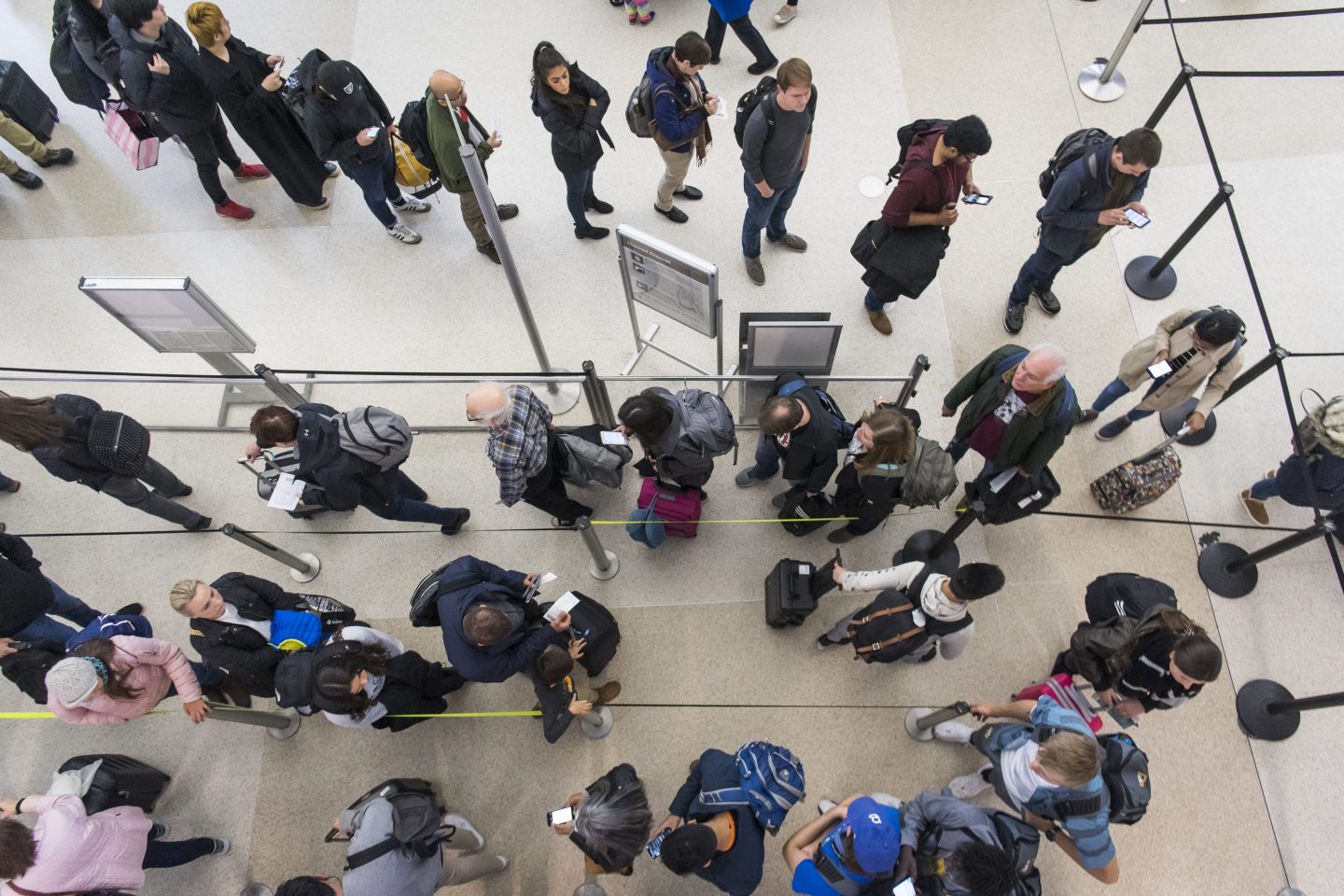 Travelers in airport