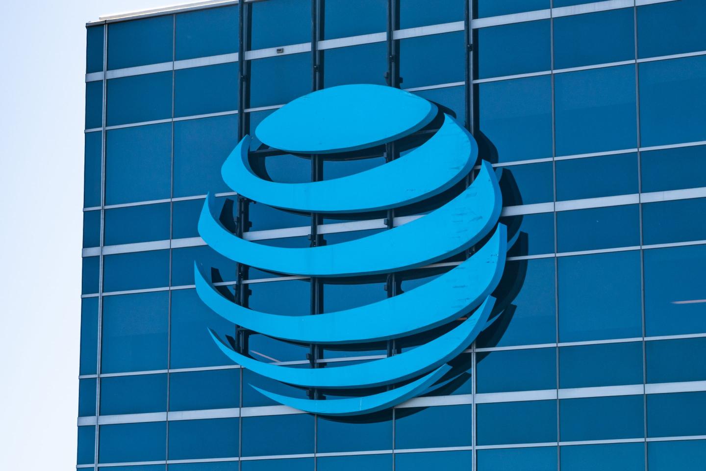 AT&T logo on building exterior