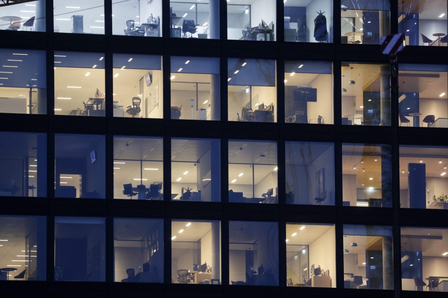 An empty office building in the financial district of Frankfurt, Germany, on May 6. The European Central Bank should start raising borrowing costs in July to prevent inflation expectations becoming de-anchored, said Governing Council member Olli Rehn.
