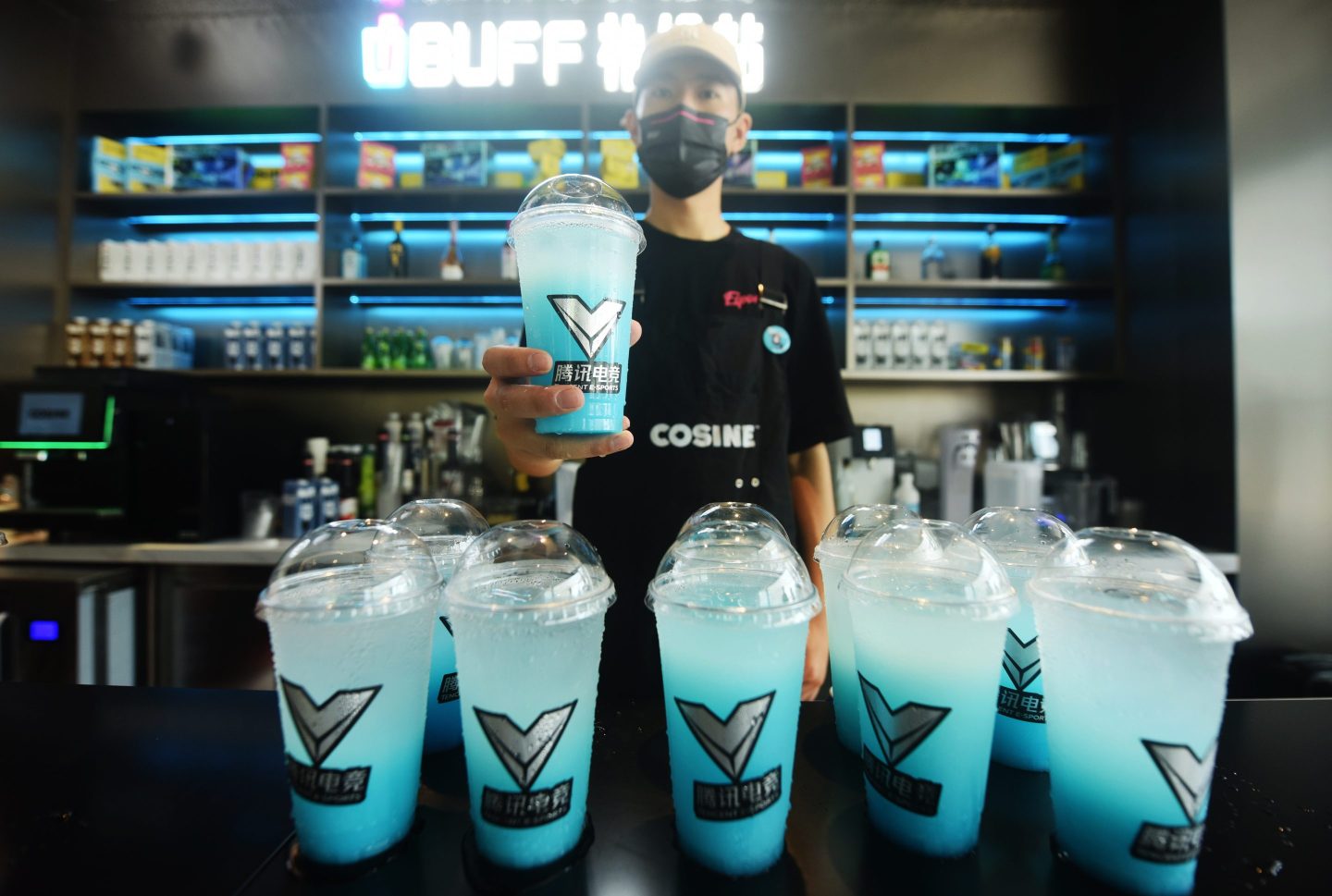 A speciality drink at Tencent's first e-sports themed hotel, The Goose Hotel, in Hangzhou. Tencent ranked 11th and is the only Chinese tech company to crack the Top 20 in profitability.