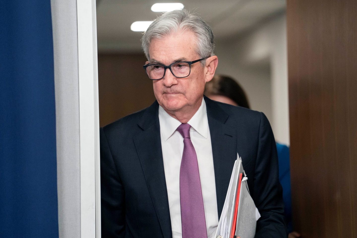 U.S. Federal Reserve Chair Jerome Powell attends a press conference in Washington, D.C. on July 27.