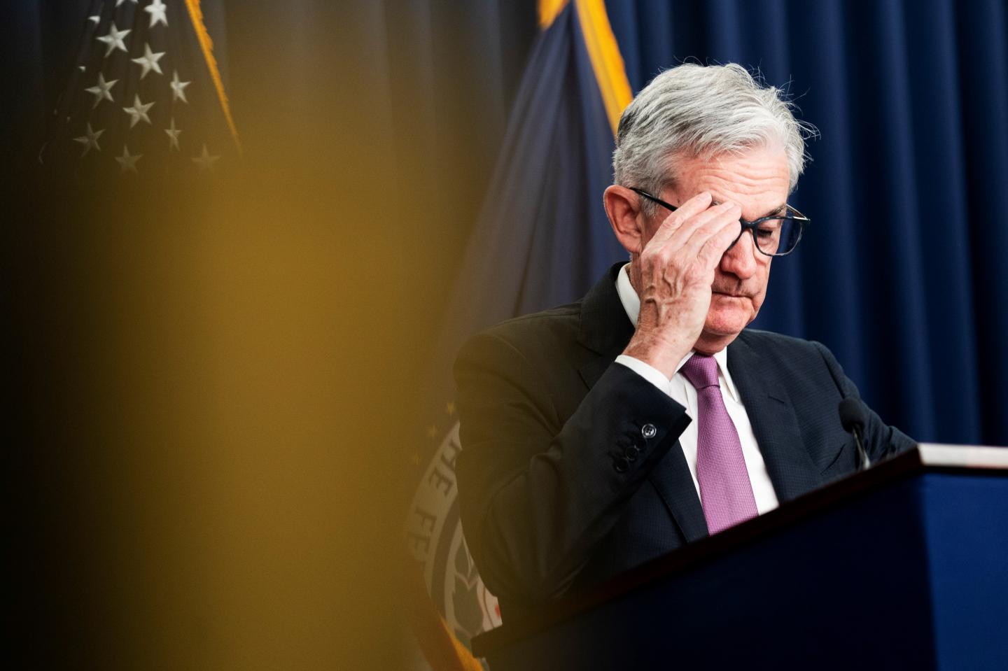 U.S. Federal Reserve Chair Jerome Powell attends a press conference in Washington, D.C., the United States, on July 27, 2022.