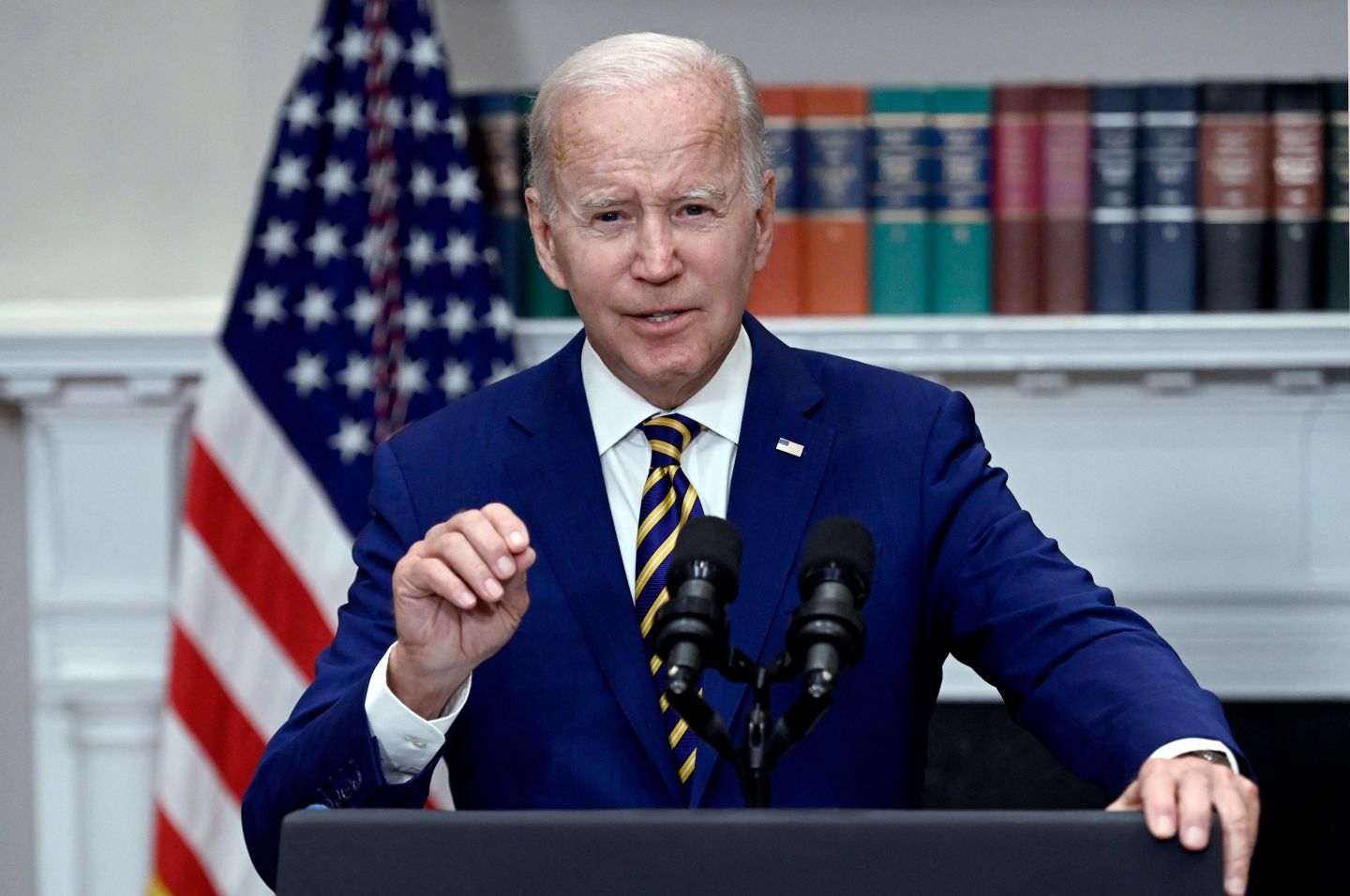 President Joe Biden announced student loan relief from the Roosevelt Room of the White House on Wednesday.