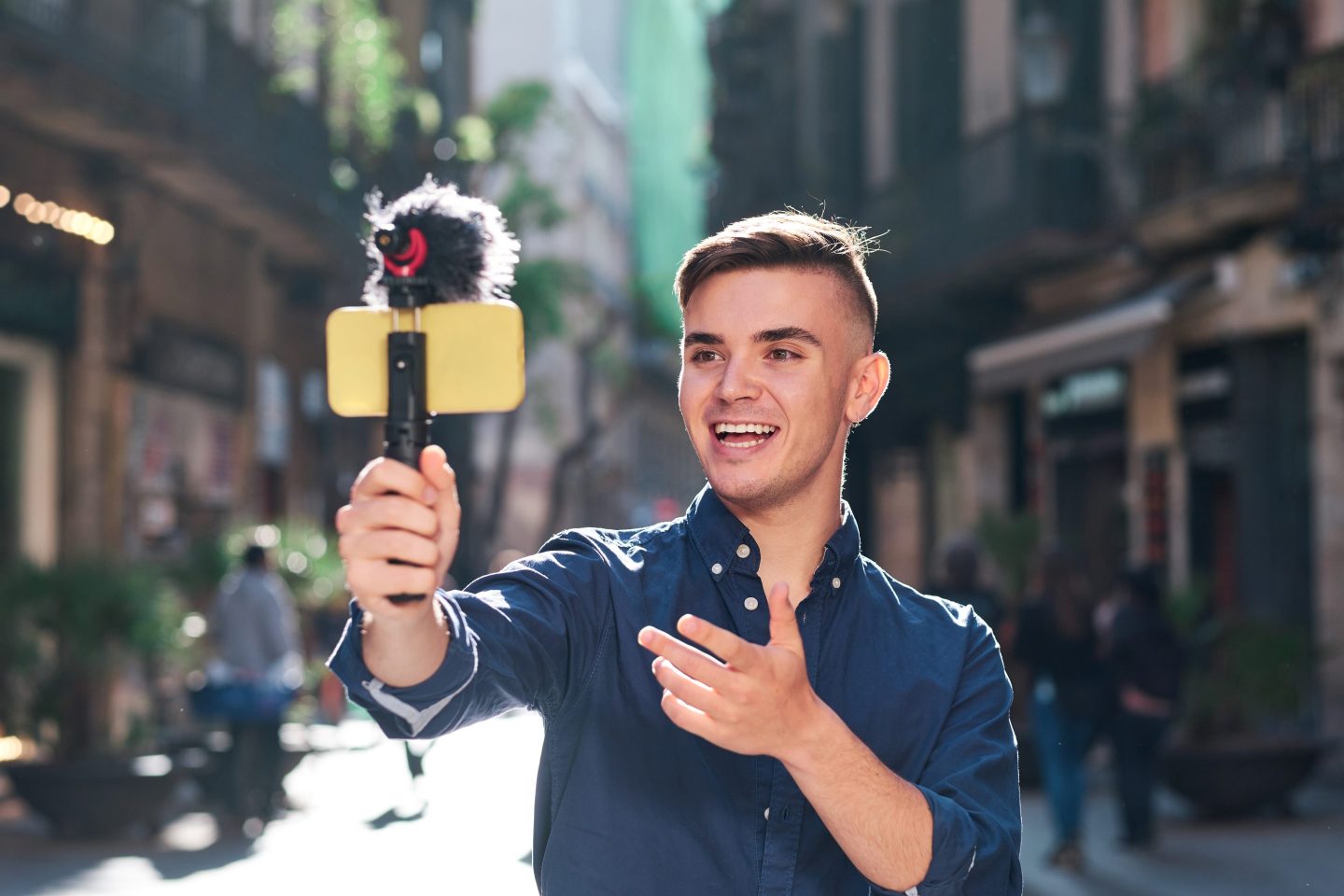 Man taking selfie
