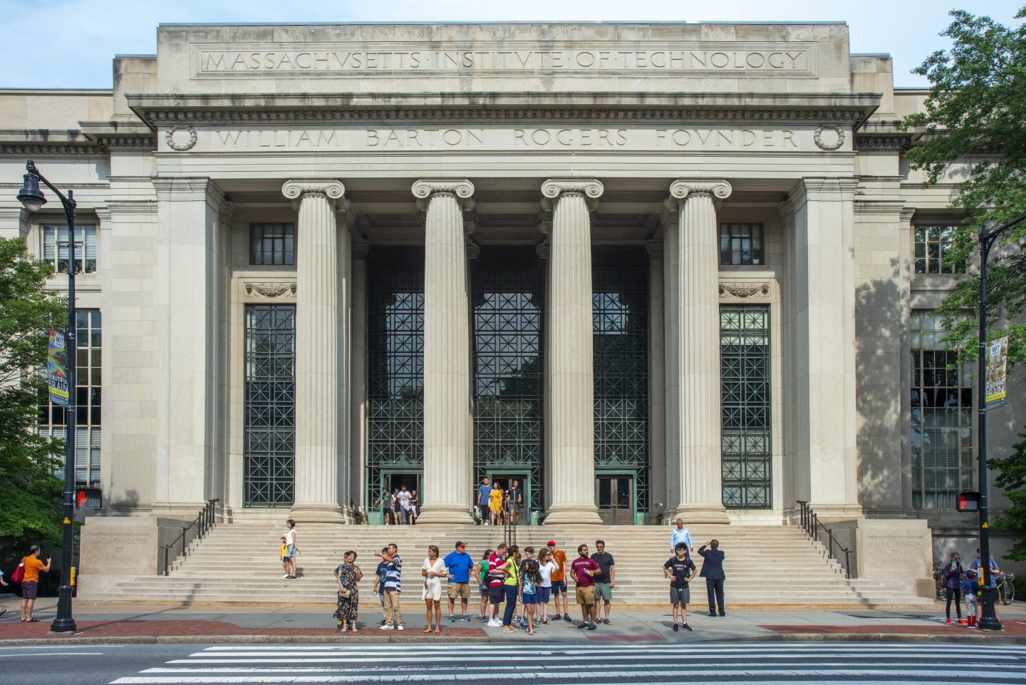 The entrance to the Massachusetts Institute of Technology