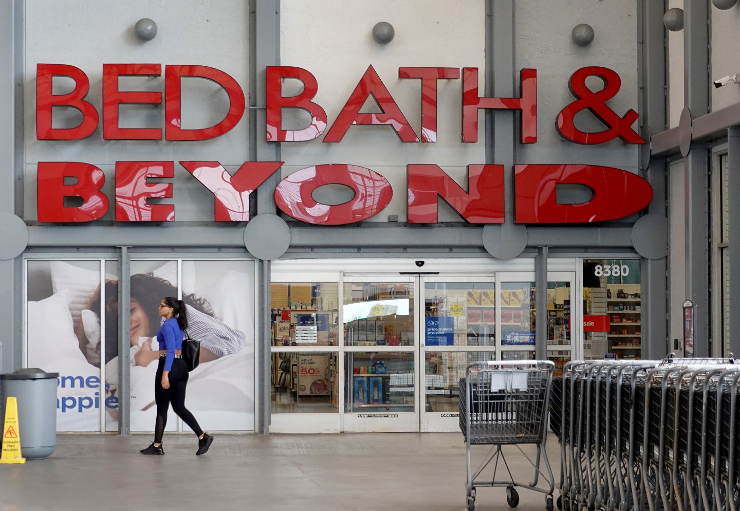MIAMI, FLORIDA &#8211; JUNE 29: A Bed Bath &amp; Beyond store is seen on June 29, 2022 in Miami, Florida. Bed Bath &amp; Beyond Inc. fired its CEO Mark Tritton as shares of the company are down more than 55% this year and nearly 80% over the last 12 months. (Photo by Joe Raedle/Getty Images)