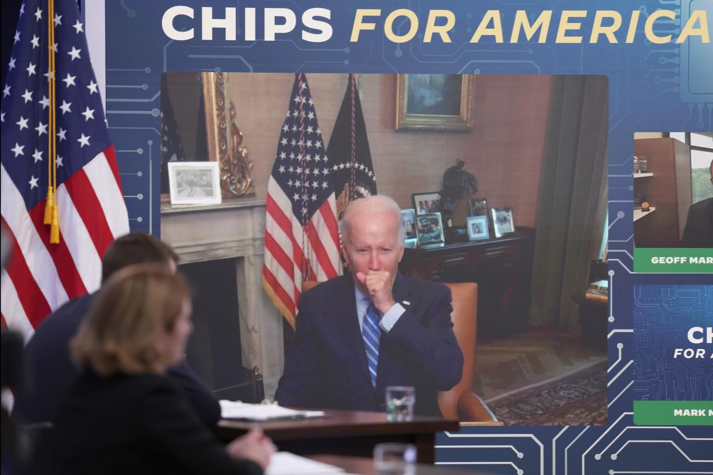 U.S. President Joe Bide at a "Chips for America" event