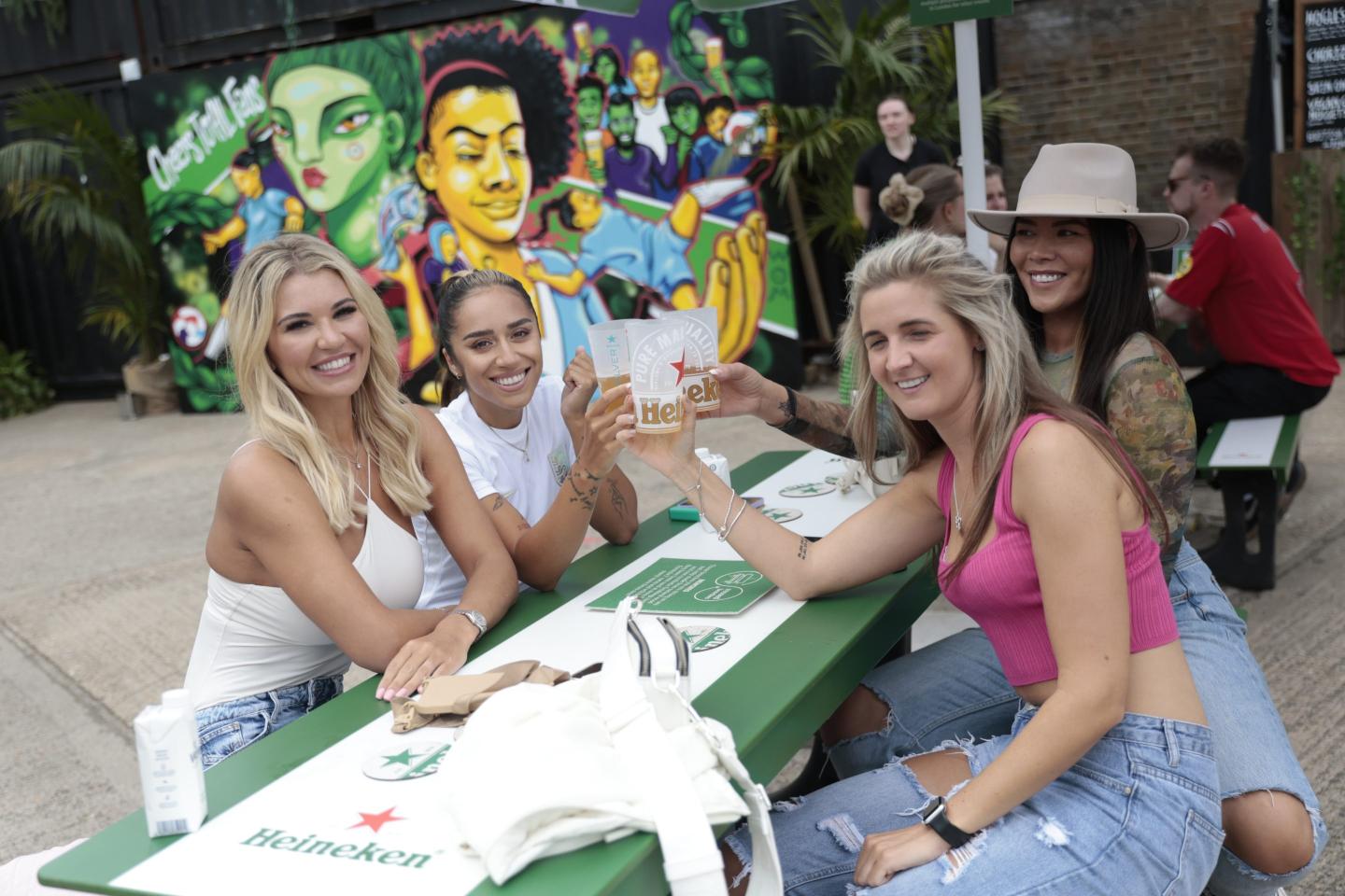 Fans during the UEFA Women's EURO 2022 Final screening at the Heineken Greener Bar fan zone