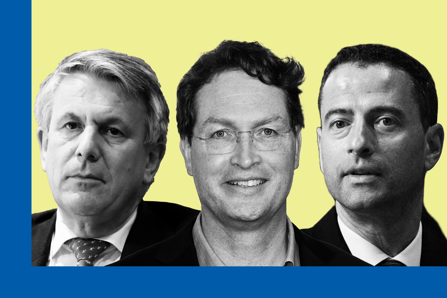 Left to right: Shell CEO Ben van Beurden, Mercedes Benz Group CEO Ola Källenius, and Glencore CEO Gary Nagle.