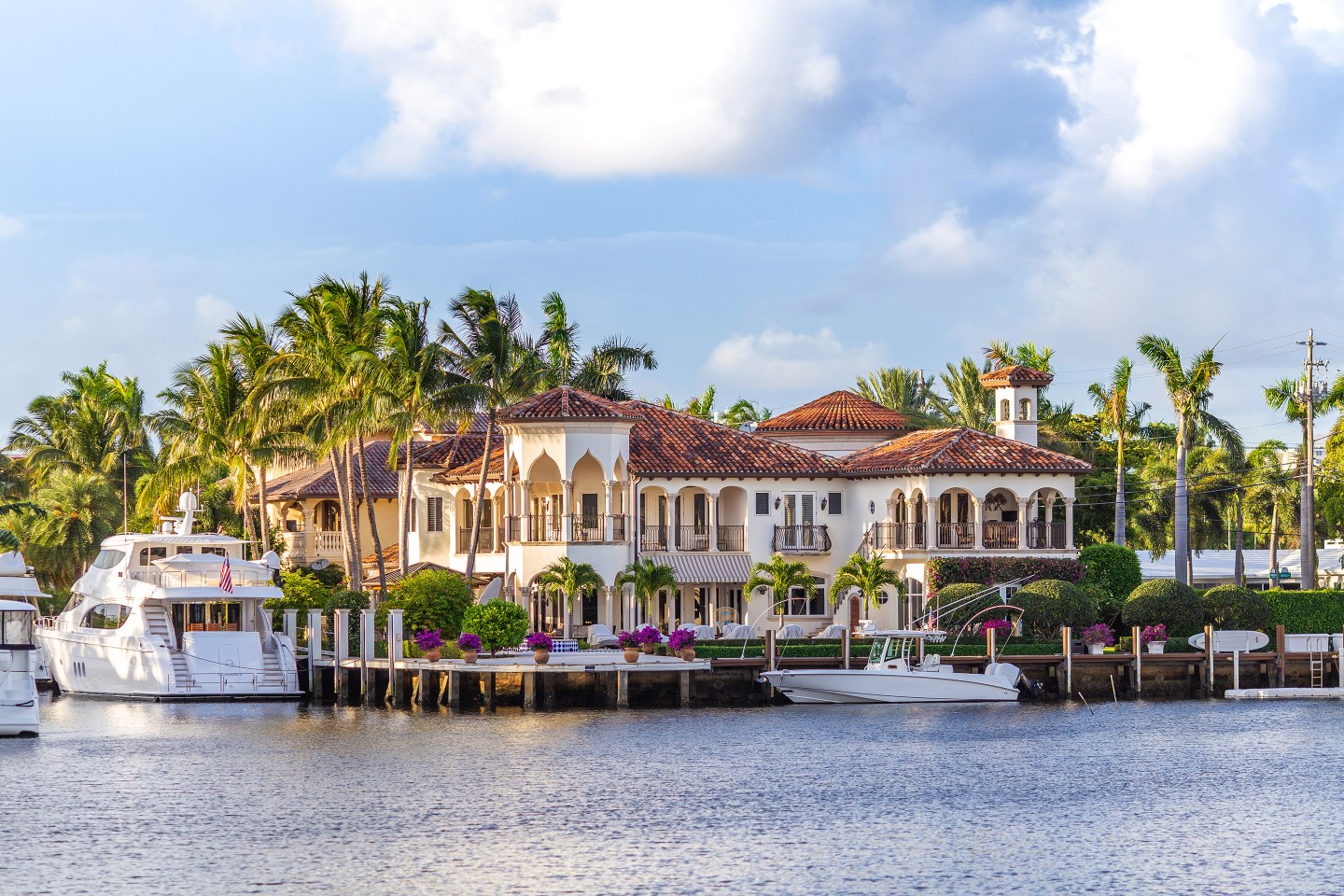 Fort Lauderdale mansion on canals and waterfront.