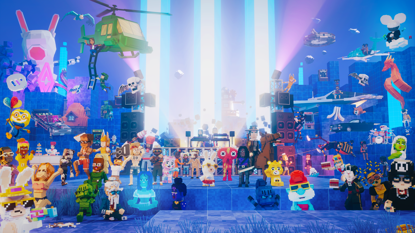 pictures of avatars standing on digital stairs